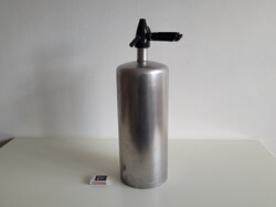 Nagy méretű régi retro rozsdamentes szódásszifon szifon