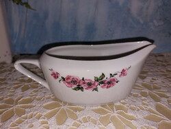 Alföldi szép virágos porcelán mártásos, szószos kiöntő, kínáló