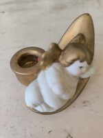 Kerámia,  angyal, kis méretű gyertyatartó eladó!