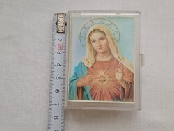 Üres műanyag doboz Szűz Mária Szeplőtelen Szíve 7x5,5x2cm