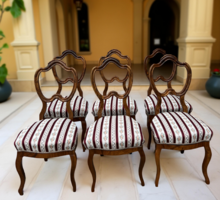 Hat db antik noebarokk restaurált szék