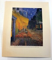 Vincent van Gogh, Kávézóterasz éjszaka (1888) paszpartu karton