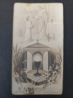 Régi  szent kép Születésnapra jókivánság Csorna, 1945