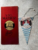 Víg Matróz étterem étlap,zászló