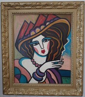 Festmény ,,Scheiber Hugó" aláírással