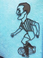 Albert Flórián egykori Ferencváros játékos FTC műanyag  foci relikvia falra centik a képeken