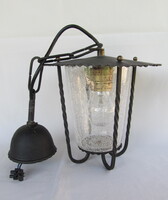 Mennyezeti lámpa fátyolüveg kraklé üveg búrával