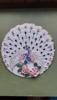 Páva porcelán tányér 25cm
