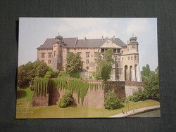 Képeslap,Lengyelország,Kraków,Krakkó,Wawel kastély látkép,részlet,1975-