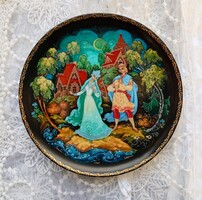 3. Orosz gyűjtői BRADEX porcelán falitányér - "A Hóleány legendája" sorozatból