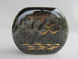 Kerámia váza madarakkal