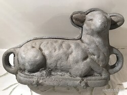 SÜTŐFORMA - 34 cm - ALKUKÉPES - ÖNTVÉNY - 34 x 20 x 13 cm - RÉGI - HIBÁTLAN