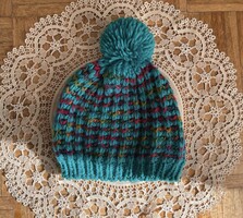 Türkisz női-lányka sapka 54-56 cm