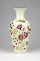 1X618 Különleges MOL-os vajszínű pillangós Zsolnay porcelán váza 16.3 cm