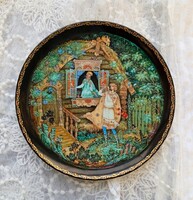 5. Orosz gyűjtői BRADEX porcelán falitányér - "A Hóleány legendája" sorozatból