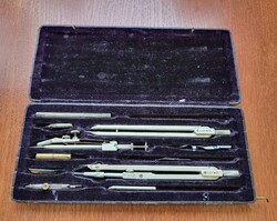 Richter körző régi antik körzőkészlet eredeti dobozában