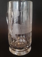 Antil metszett Maria Zell-i üveg korsó 1.- Ft-ról!!!