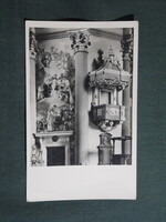 Képeslap,Vác,Székesegyház,takács freskó látkép,részlet,központi híradó kiadás Bp.,1948-