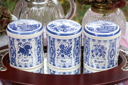 Delft Blue (Delfts Blauw) kerámia tárolóedények
