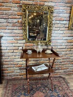 Felújított összecsukható Barokk asztal, kínáló.