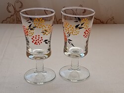Üveg pohár 012 - likőrős kézzel festett 2db egyben 5cl
