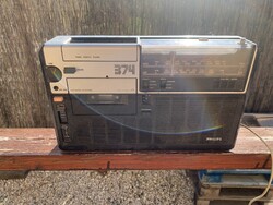 Philips Type 22AR 374 vintage radio stereo kazettás magnó.