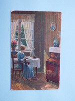 Képeslap (49) - J. Maaß - Csendes pihenő - (9x14 cm)