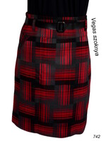 Vegas kockás szűk szoknya M-es 742