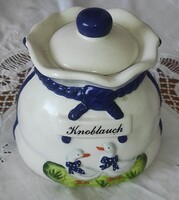 Knoblauch kerámia fokhagyma tároló edény – kacsás motívummal