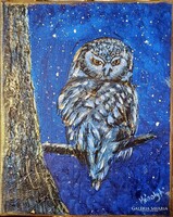 Prima díjas művésztől,  3 bagoly egy lakásba? Együtt, vagy külön is kérhető. Károlyfi Zsófia(1952)