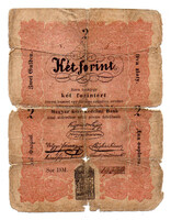 Kossuth 2 forint banknote 1848 misprint forlnta p