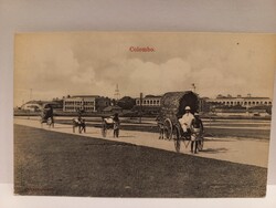 Régi képeslap Colombo Sri Lanka/Ceylon - riksák 1910 körül
