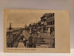 1897 körüli képeslap – Port Said, Queen Victoria’s Diamond Jubilee -brit gyarmati idők