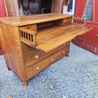 Biedermeier írókomód tölgyfából, restaurálva,  akár szállítással