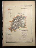 Árva vármegye térképe Hátsek 1880. A magyar szent korona országainak megyei térképei. Felvidék