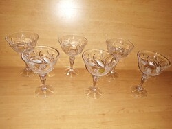 Ajka kristály üveg talpas pezsgős pohár - magasság 15 cm