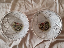 Apulum áttört porcelán tálka párban