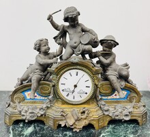 Antique Bronze Table Clock