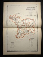 Jász-Nagykun-Szolnok vármegye térképe Hátsek 1880. A magyarszent korona országainak megyei térképei.