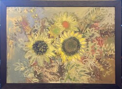 Zoltán Mária Flóra (1937-) Növények, olaj farost jelzett 50x70cm