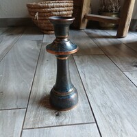 Érdekes régi vörösréz iparművész gyertyatartó