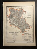 Szepes vármegye térképe Hátsek 1880. A magyar szent korona országainak megyei térképei. Felvidék