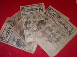 TOLNAI IFJÚSÁGI KISKÖNYVTÁRA -  ANTIK FOLYTATÁSOS KISREGÉNYEK 5 KÖTET EGYBE a képek szerint TOLNAI