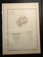 Torna vármegye térképe Hátsek 1880. A magyar szent korona országainak megyei térképei. Felvidék