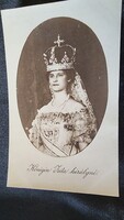 1916 BUDA KORONÁZÁS -I DÍSZ RUHA ZITA KIRÁLYNÉ HABSBURG KORABELI EREDETI FOTÓLAP KÉP