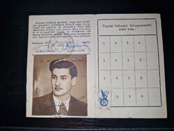 1930, az Országos Baross Gábor Kör fényképes igazolványa tagdíjbélyeggel