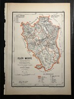 Fejér vármegye térképe Hátsek 1880. A magyar szent korona országainak megyei térképei.