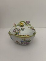 Herendi Viktória mintás levél alakú bonbonier cukortartó 1. osztályú hibátlan