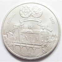 Portugália,5 euro 2017 - Braganca Mária Borbála infánsnő és spanyol királyné aUNC+ nikkel