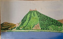 XX: sz. Magy festő :Szigliget – zöld szimfónia”47x75 cm.
